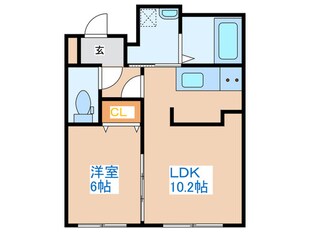 8　3W2（b）HACHI　SANWESTNYの物件間取画像